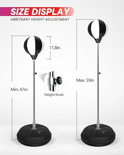 Miniatura 2 de Bolsa de fitness Reflex, bolsa de boxeo con guantes, bolsa de boxeo para adultos y adolescentes, 59 pulgadas, gran entrenamiento de MMA