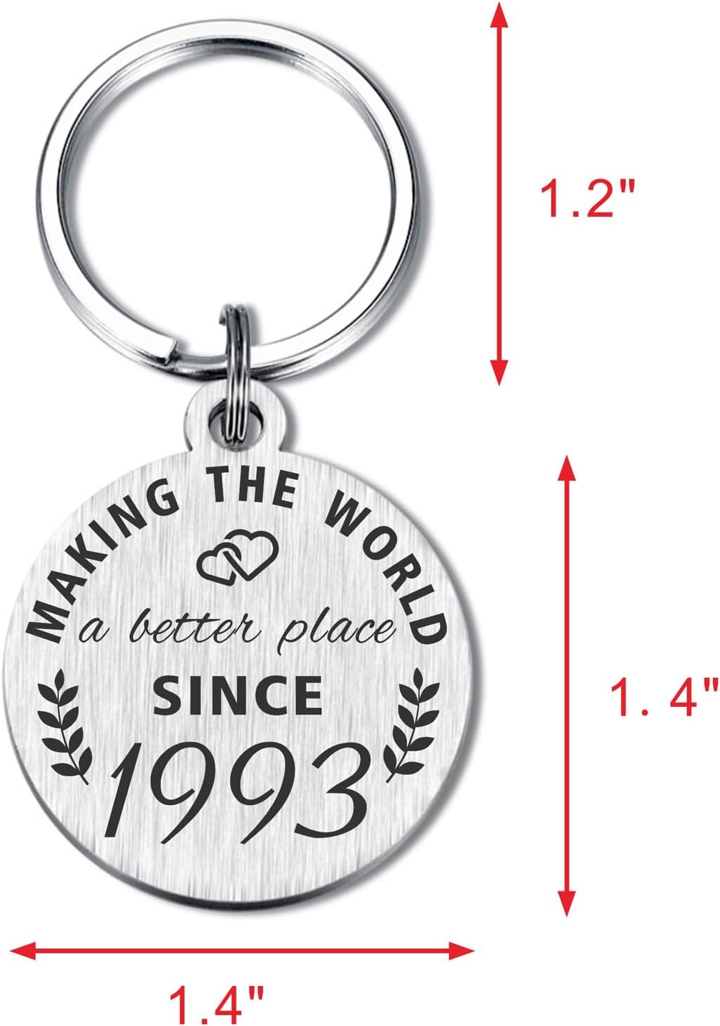 ABNTY 33rd Birthday Gifts for Women Men, 33 Year Old Birthday Keychain, Born in 1993 Gifts, 1993 Birthday Decorations - Image 5