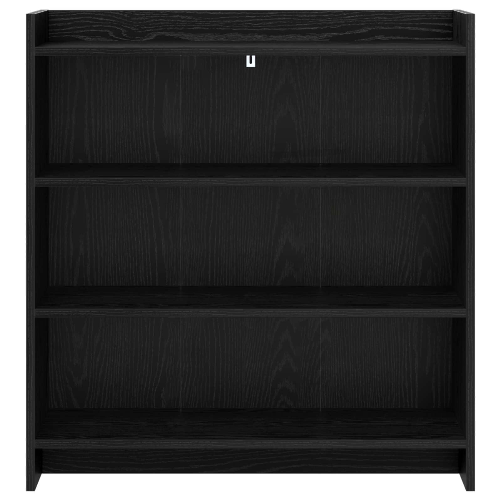 Kredens czarny dąb 75 x 36 x 80 cm, materiał drewnopochodny z 3 półkami i dużą ilością miejsca do przechowywania, do salonu, jadalni, przedpokoju i biura