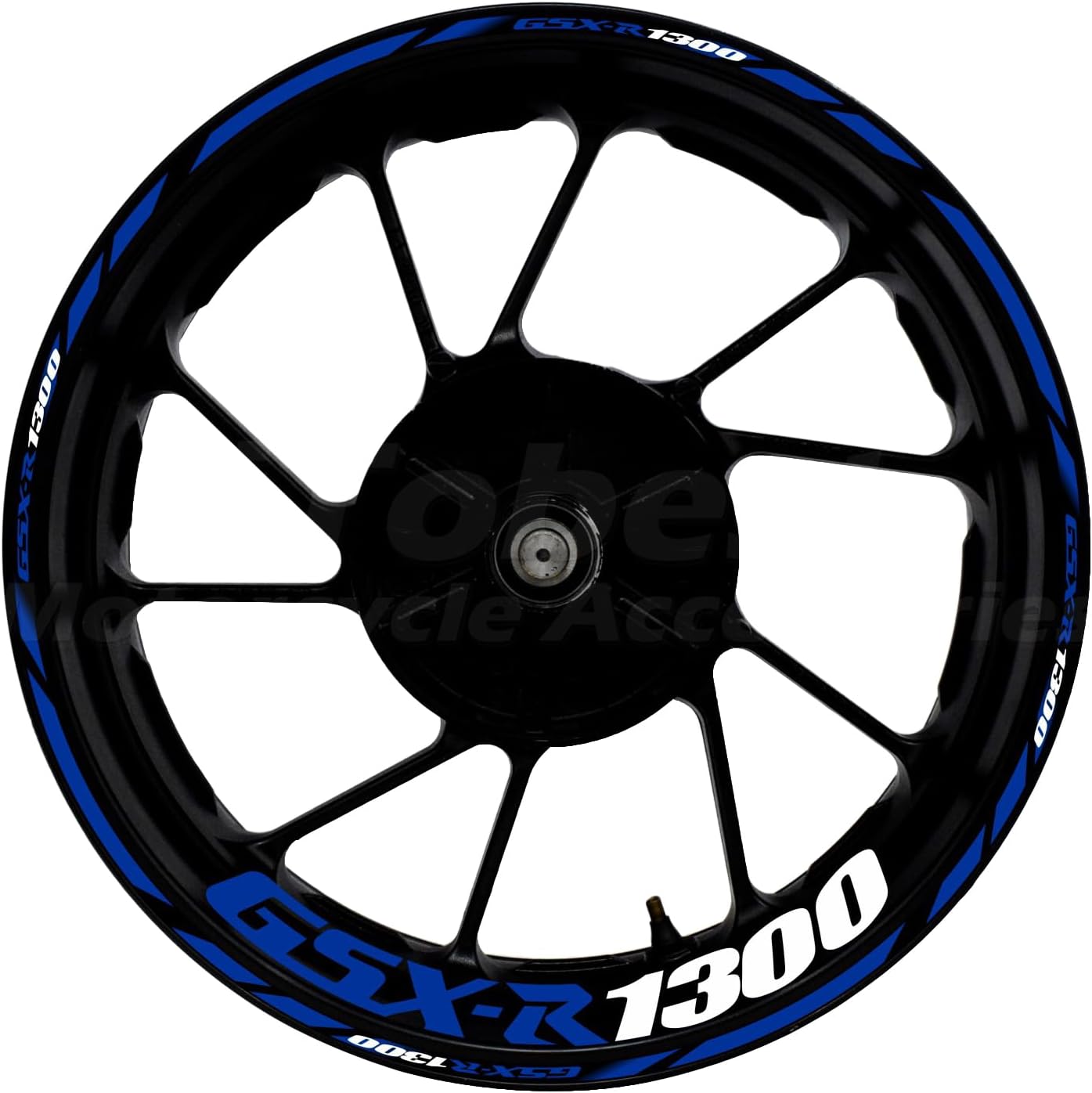 Awonderful Motorcycle Reflective Wheel Stripes kit, Wheel Rim Stickers Compatible with Suzuki Hayabusa GSX1300R GSXR1300 1997-2007/GSX1300R 2008-2025 (Dark Blue)