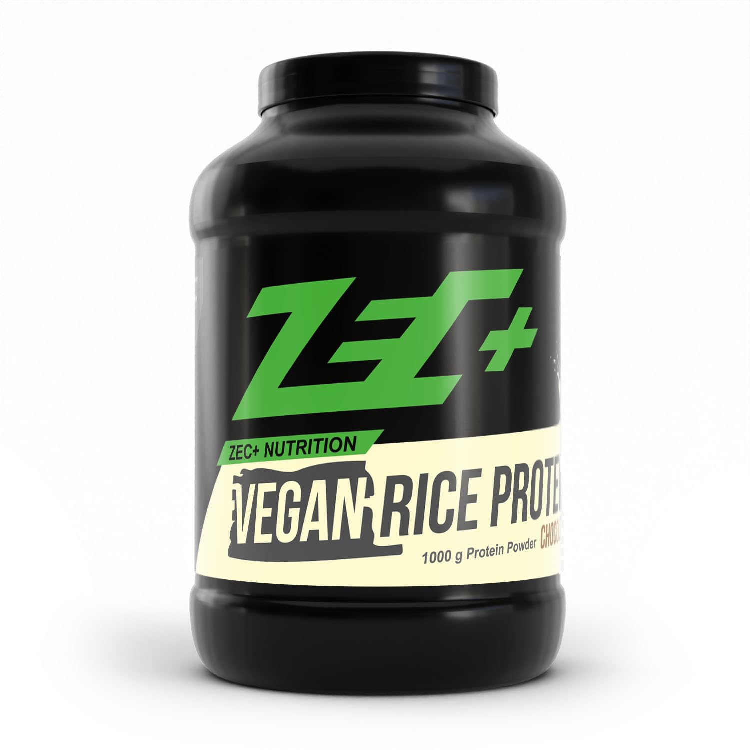 Zec+ Nutrition Reisprotein Eiweißpulver – 1000 g, Geschmack Schoko │ veganes Proteinpulver für rein pflanzliche Proteinversorgung