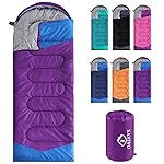 oaskys Camping Sleeping Bag - 3 Season Warm & Cool Weather - Summer Spring Fall Lightweight Waterproof for Adults Kids - Camping Gear Equipment, Traveling, and Outdoors