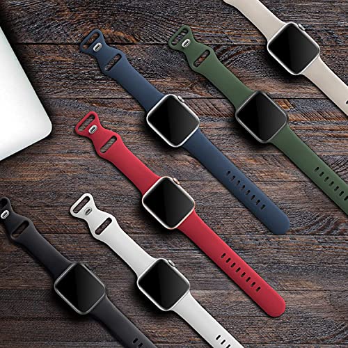 Image of MINX Smart Watch Strap Compatible for Apple Watch Band 38mm / 40mm / 41mm / 42mm / 44mm / 45mm / 49mm Series 8 /7 / 6 /5 / 4 /3 / 2 /1 SE Soft Silicone (Combo Packs)