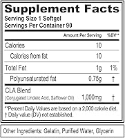Vista 2 de Evlution Píldoras CLA de ácido linoleico conjugado, píldoras de dieta CLA de 1000 mg para apoyar la pérdida de peso, quema de grasa, músculo magro