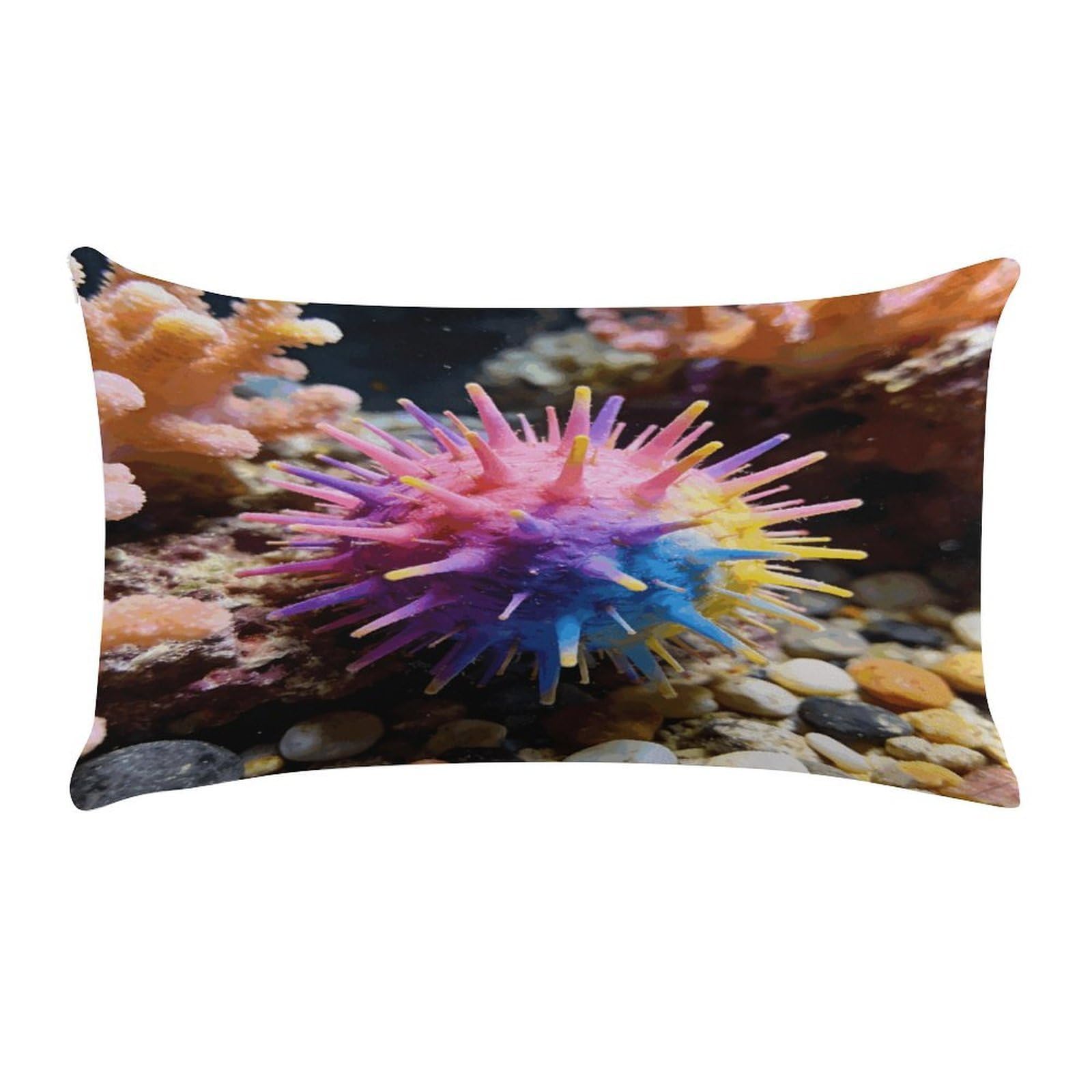 Khauerbc Style Colorful Sea Urchinpillow Cases Standard,Ultra Soft Microfiber Pillowcase With Zipper Closure,Bed Pillowcases Cover With Zipper For Bedroom, Sofa, Couch.