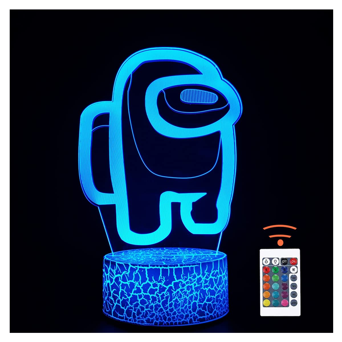 Gftxvrgea 3D Optical Illusion Night Lights Visual Creative LED Desk Lamp Remote Control and Touch Control 7 Color Change USB Powered for Home Decorations or Holiday Gifts
