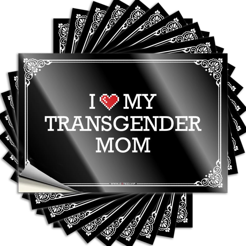 Decals Funny Room Decor Indoor New Case I Love My Transgender Mom - Scratch Resistant Stickers(12X18CM)