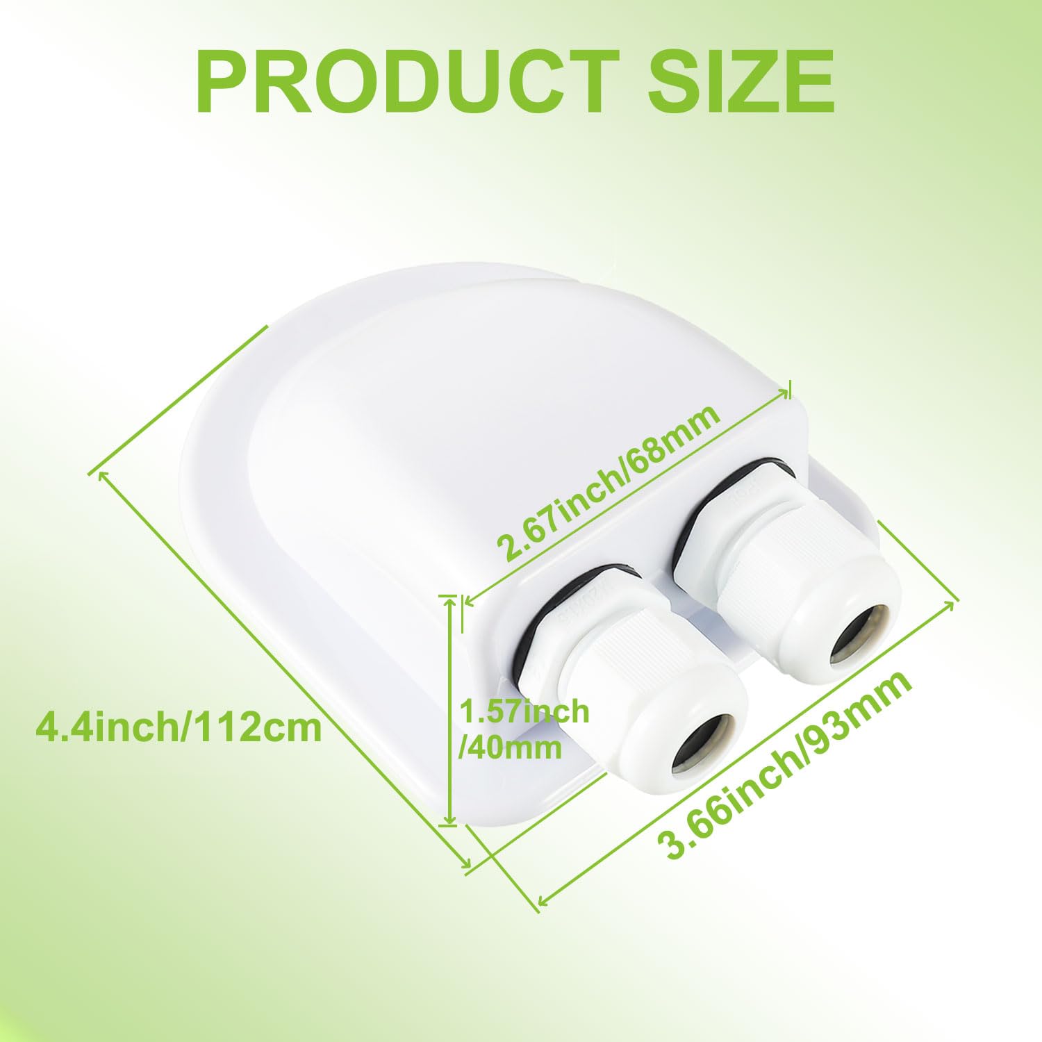 IP68 Pannelli Solari Scatola di Giunzione Impermeabile ABS Pressacavo Doppio Ingresso 6-12mm Confezione da 2