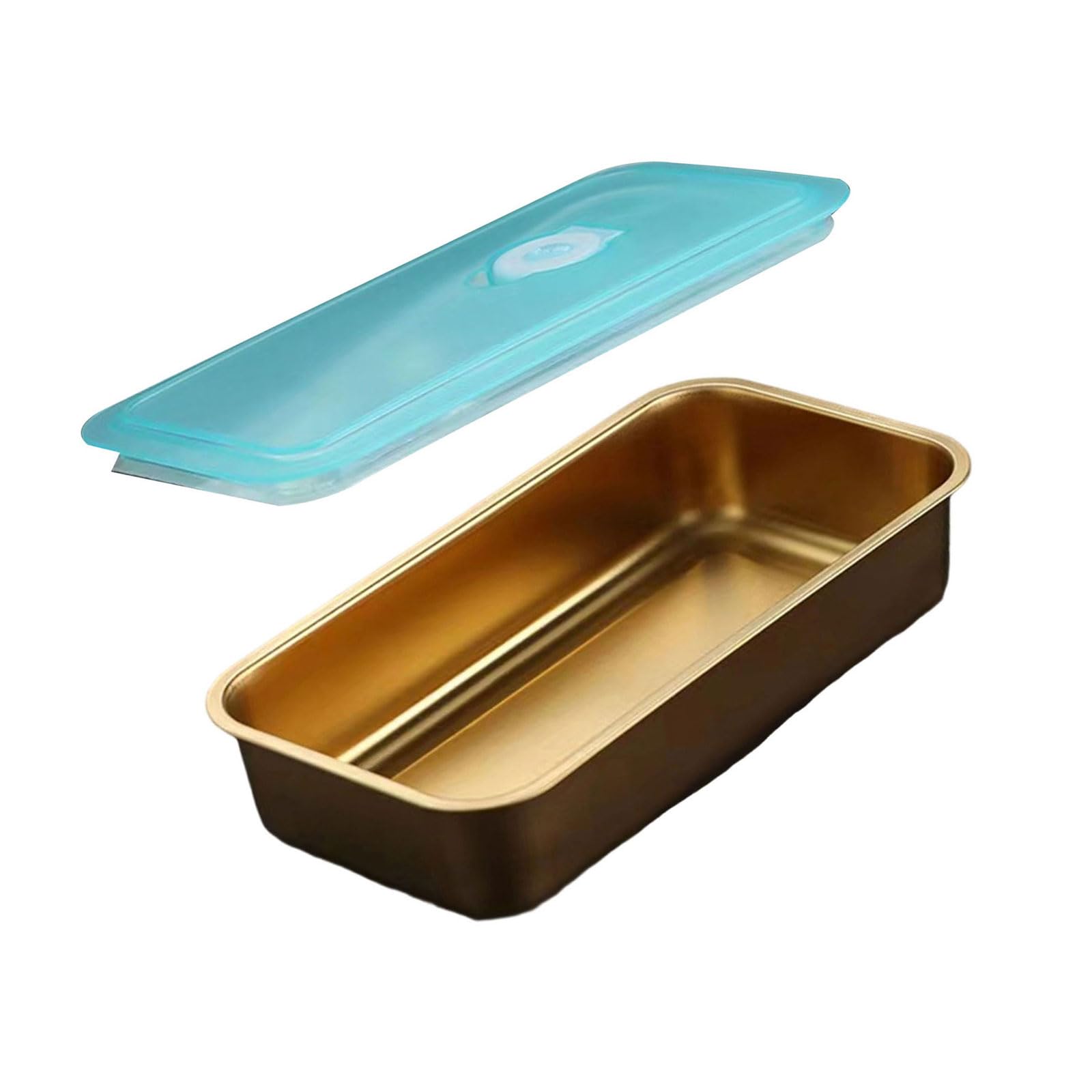 Lerpwige Leakproof Double Compartment Food Container Rustproof Meal Box Outdoor Double Compartment Meal Container