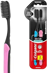 Escova de Dente Colgate Slim Soft Black 2 unid