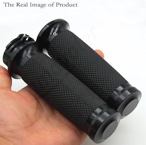 Miniatura 5 de Empuñaduras de manillar de motocicleta de 1 pulgada antideslizantes de goma rombo universal para Harley Kawasaki Yamaha Suzuki