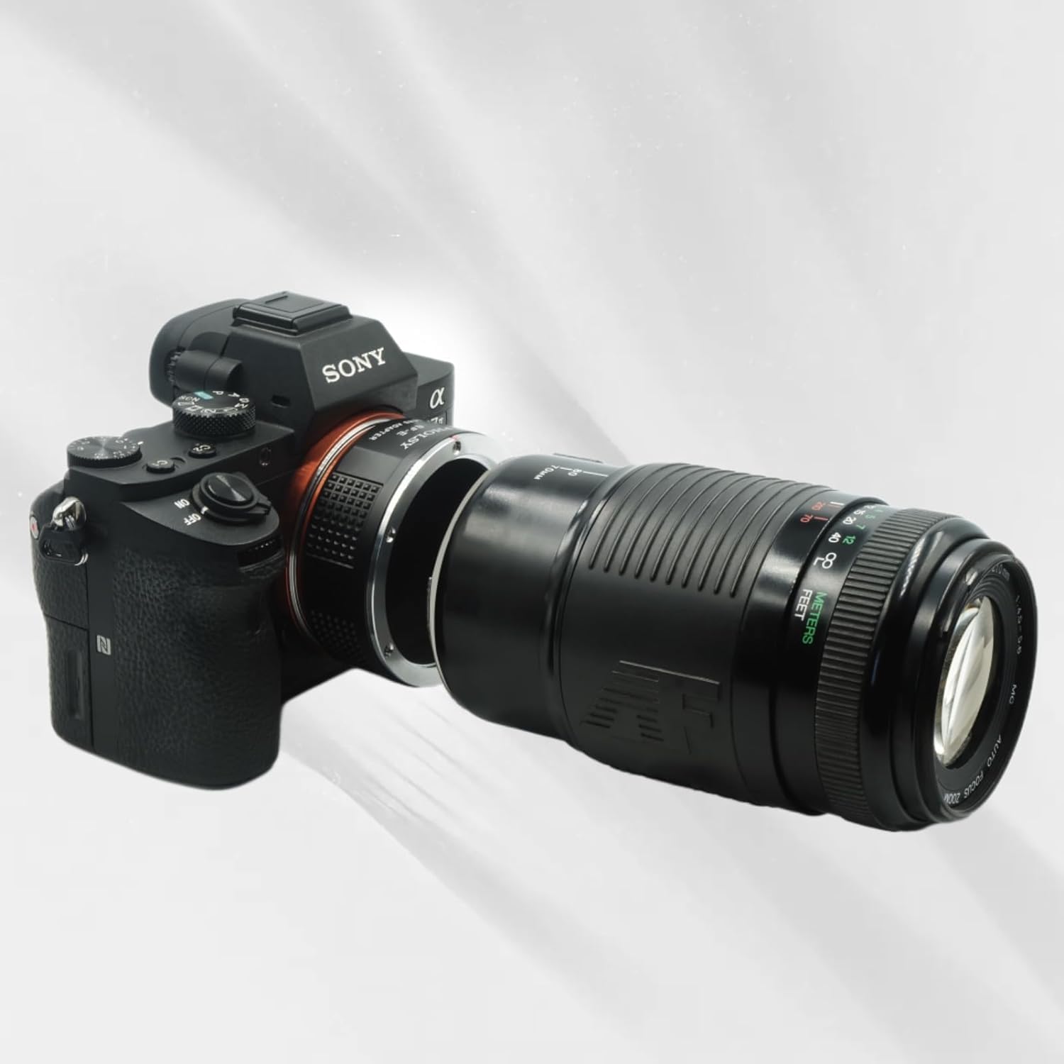 PHOLSY Manuelle Bague d'adaptation pour Objectifs: Compatible avec Les Objectifs Canon EF (EF-S) et Les Boîtiers Appareils Photo Sony E (NEX), EF vers E