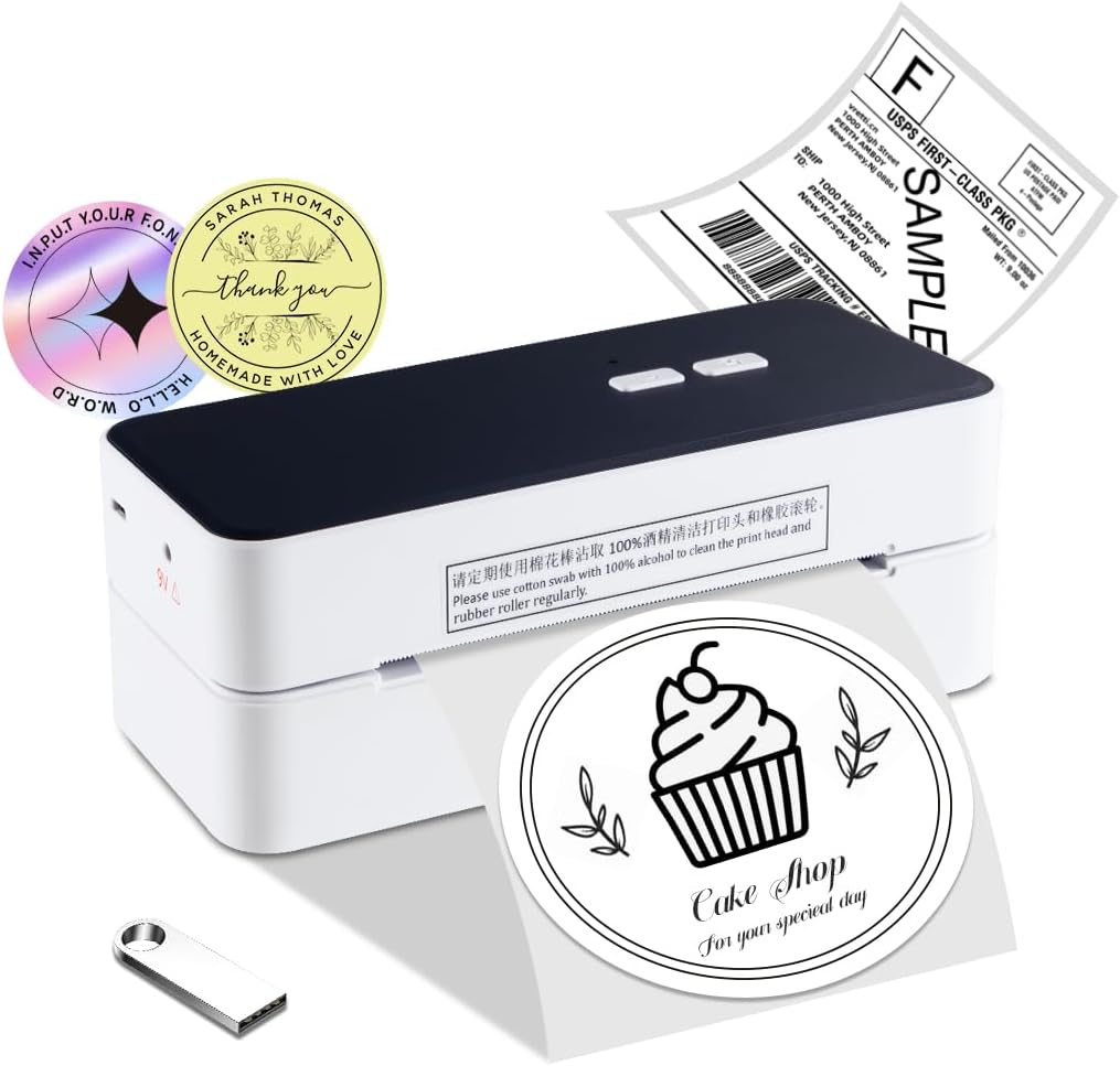 Imprimante D'Étiquettes Thermique VRETTI Bluetooth 4x6 - Pour EBay, Etsy, Shopify, Expédition