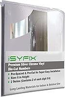 Vista 53 de iSYFIX Calcomanías de Números de Vinilo Verde Manzana – 1.5 Pulgadas Autoadhesivas (2 Juegos) – Calcomanía Premium Troquelada y Pre-espaciada