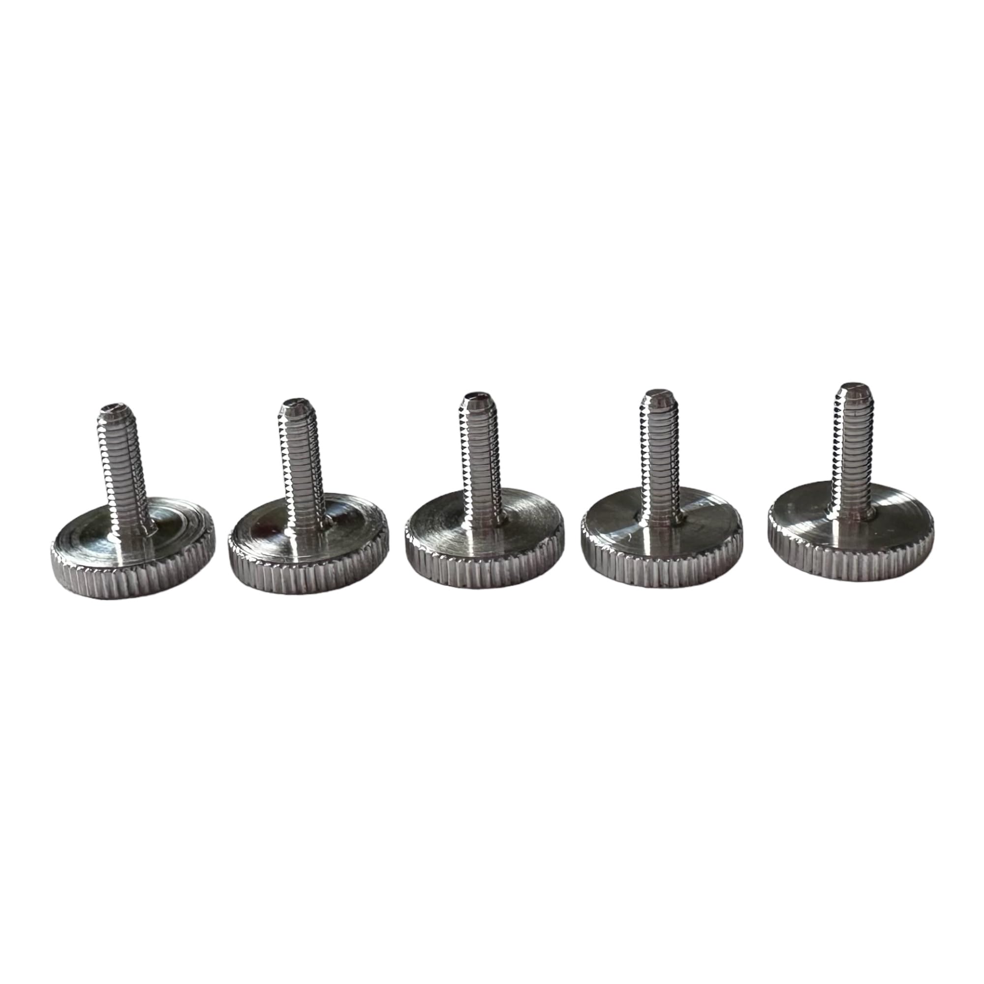 PrecisionGeek Thumb Screws M3 x 10mm, DIN 653, Aluminium, Flat Straight Knurled Head, 12mm Diameter, Set of 5 - Image 2