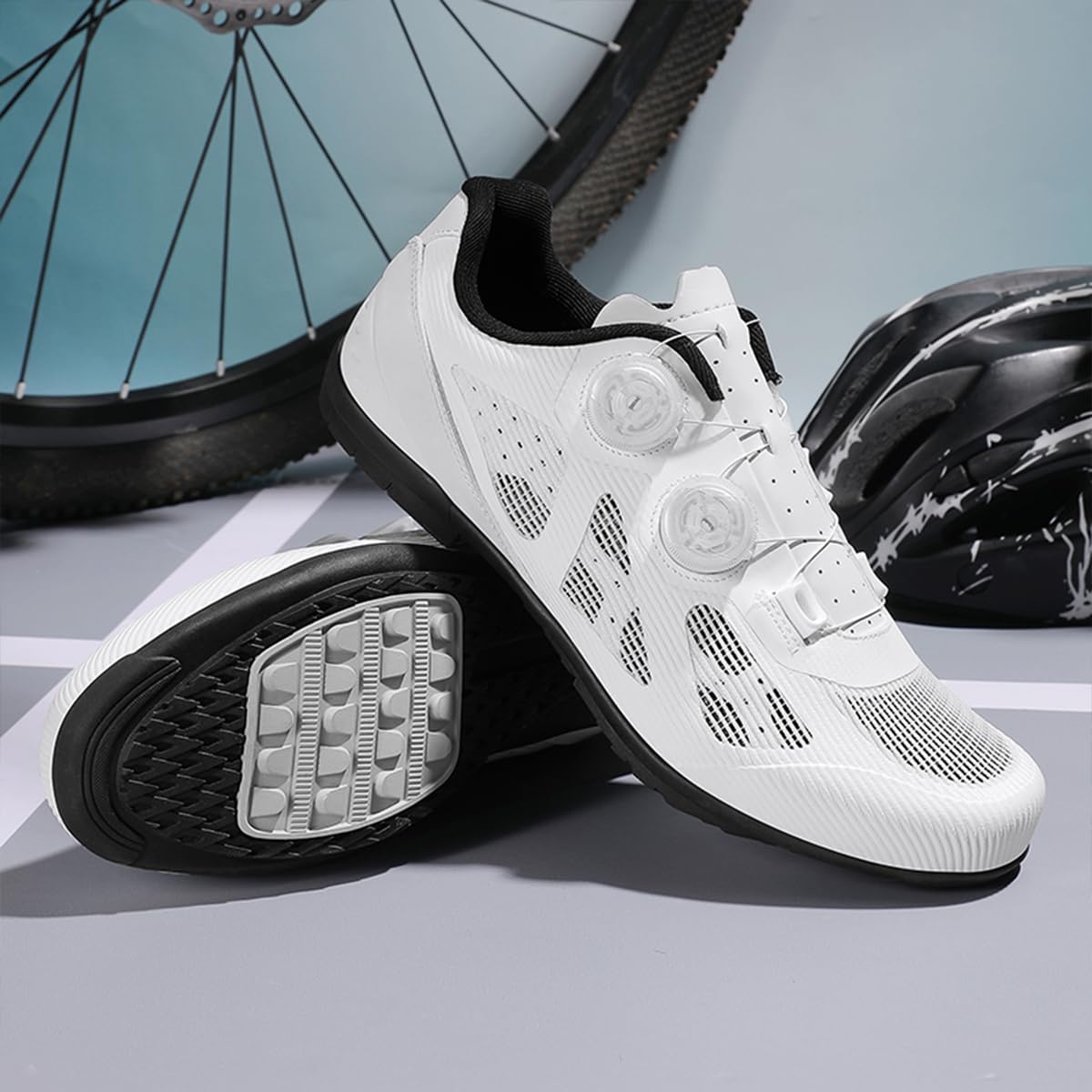 Scarpe da Ciclismo Uomo Strada, Professionale Bici Spinning