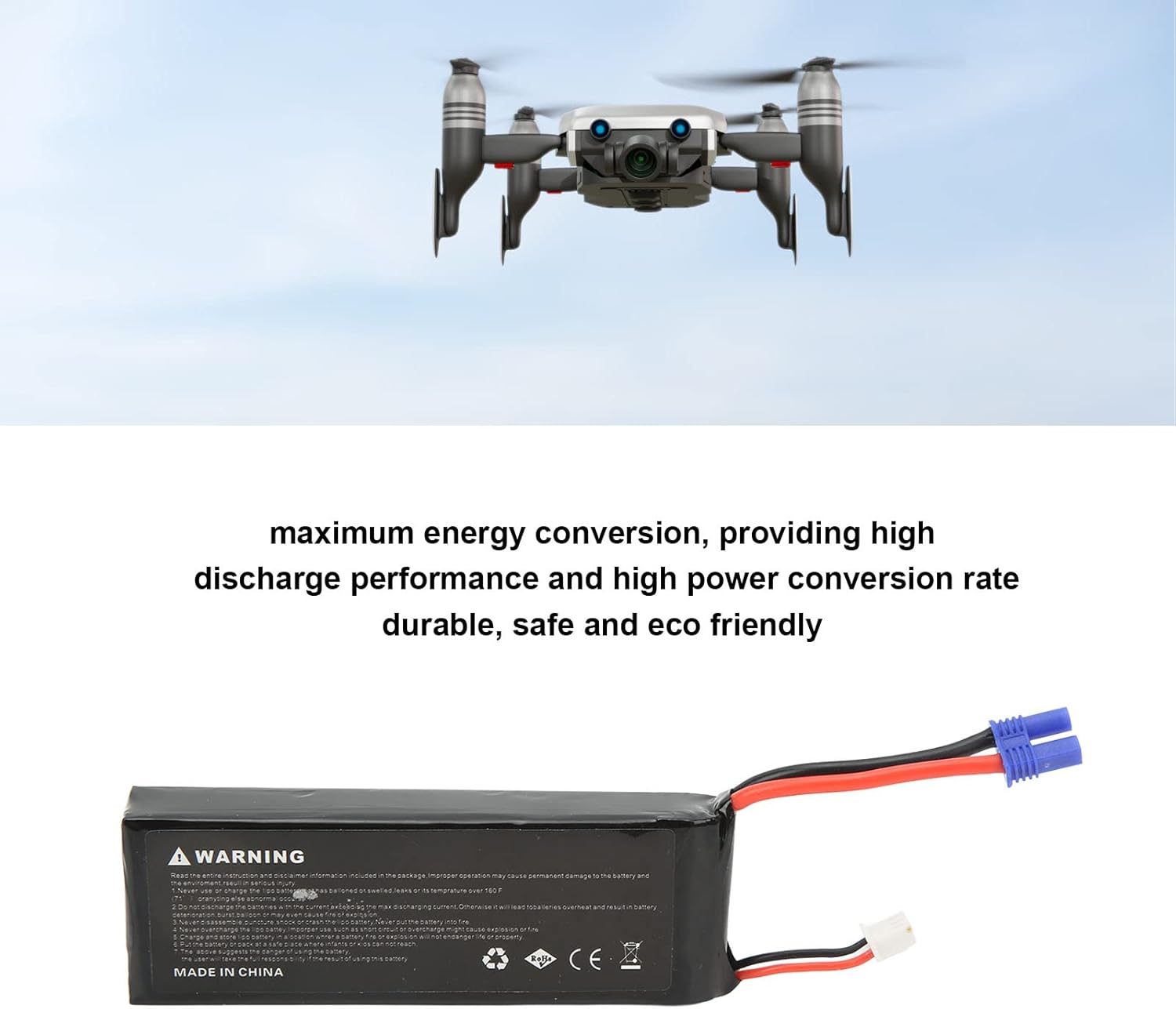 HERCHR 7.4V Lipo Battery 10C 2700mAh Female EC2 Plug Lipo Battery RC Car Truck Drone Boat Quadcopter and Airsoft for Repair Replacement