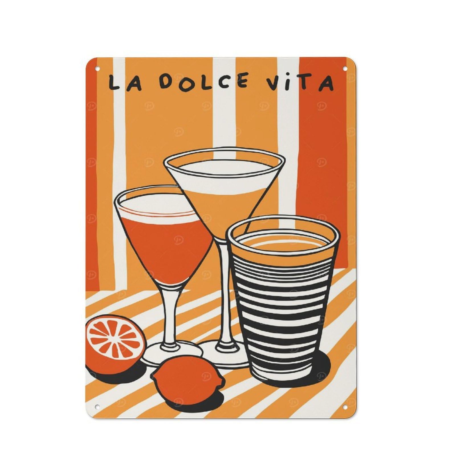 Workshop Style Garage Metal Sign 40x30cm Featuring Vibrant La Dolce Vita, Industrial Wall Art for Workshop, Basement, Shed Or Games Room