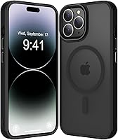 Vista 57 de Funda compatible con iPhone 14/13 [compatible con Magsafe y protección de grado militar] Funda delgada magnética translúcida mate para iPhone 13/14
