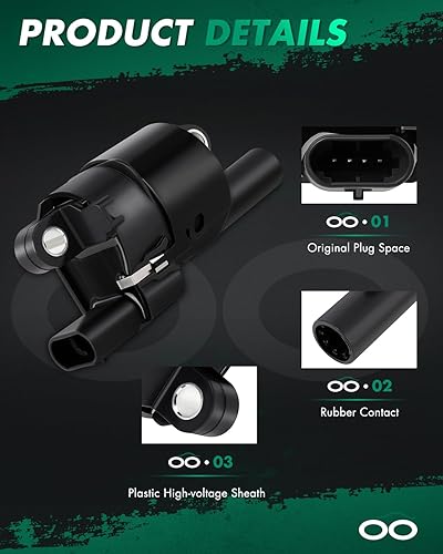 Vista 310 de SCITOO 1 bobinas de encendido con 4 bujías de iridio para Chevrolet 2011-2015 Cruze 1.4L 2016 Cruze Limited 1.4L 2012-2020 Sonic 1.4L 2013-2021 Trax