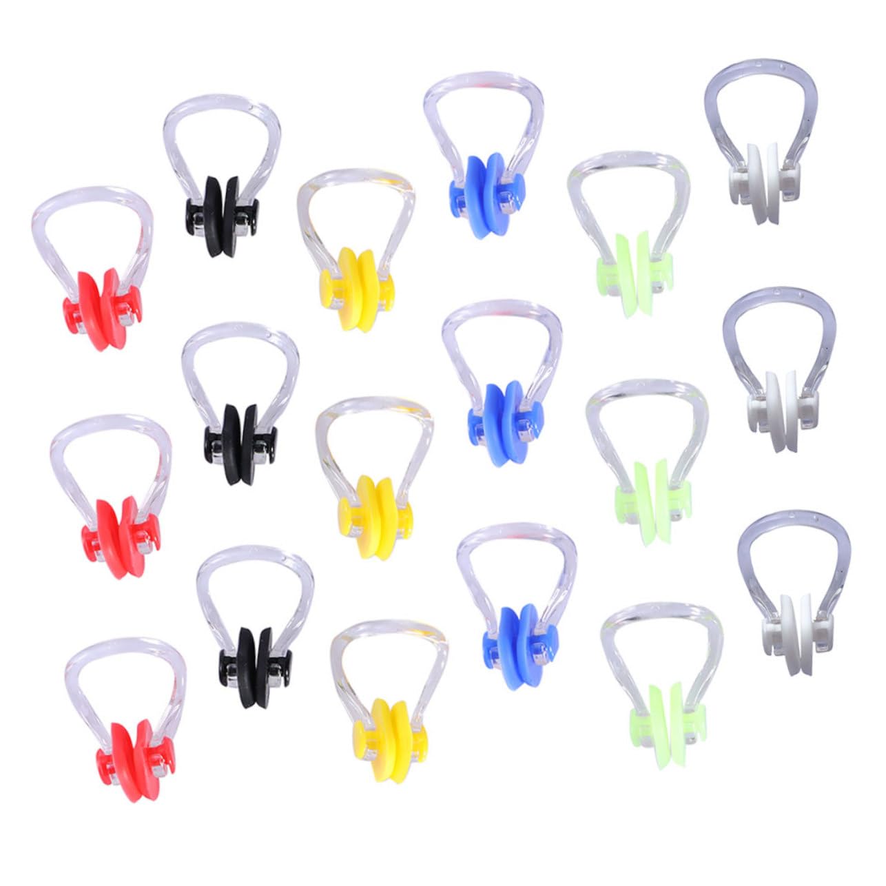 Abaodam Pinzas De Impermeables para Natación Accesorios De Piscina Nasales Y Resistentes para Adultos Y Principiantes 20 Piezas*4