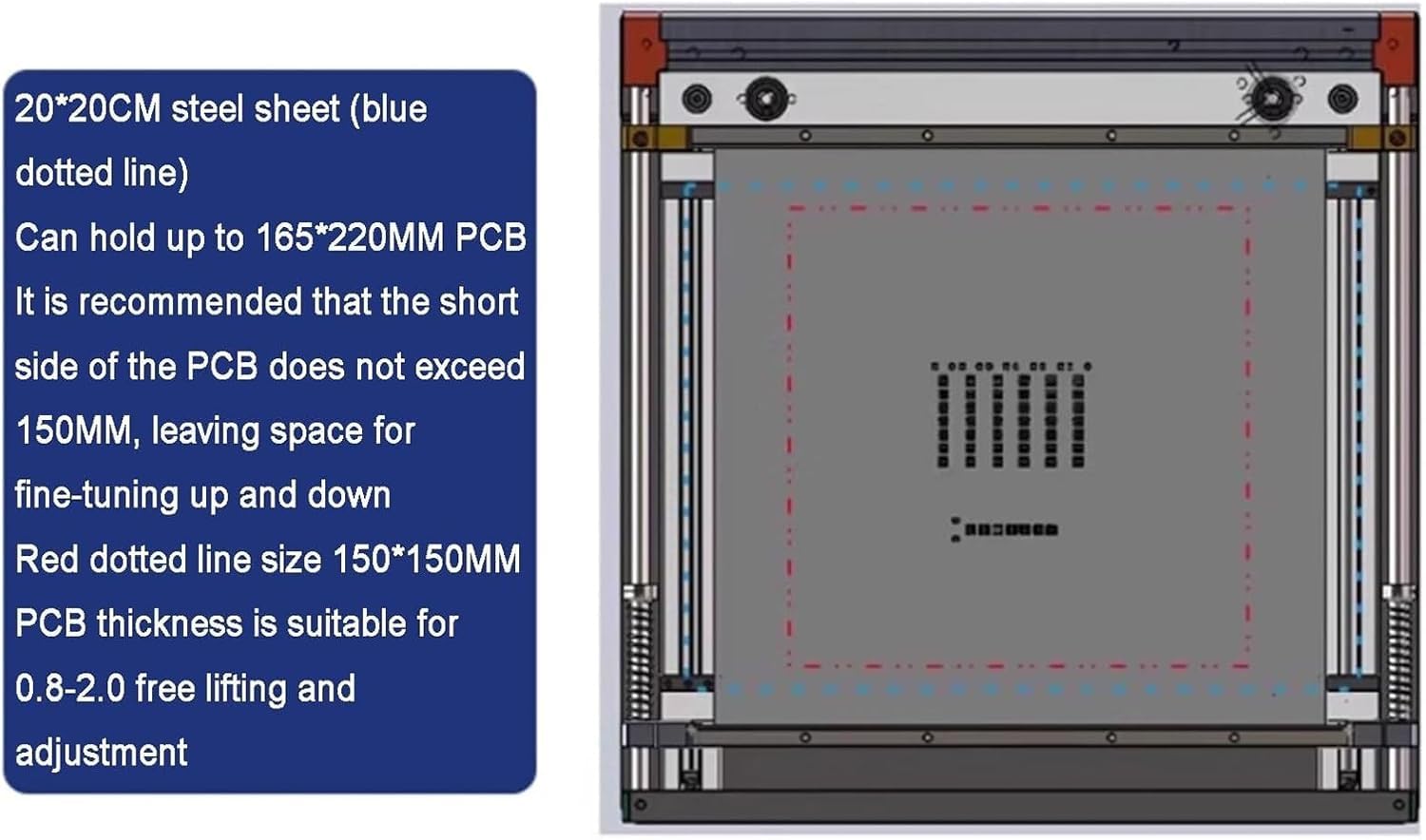 Estación de impresión manual de pantalla pequeña, impresora de pasta de soldadura de malla de acero SMT, impresora de plantillas de PCB de alta precisión, aleación de aluminio, grosor ajustable, para