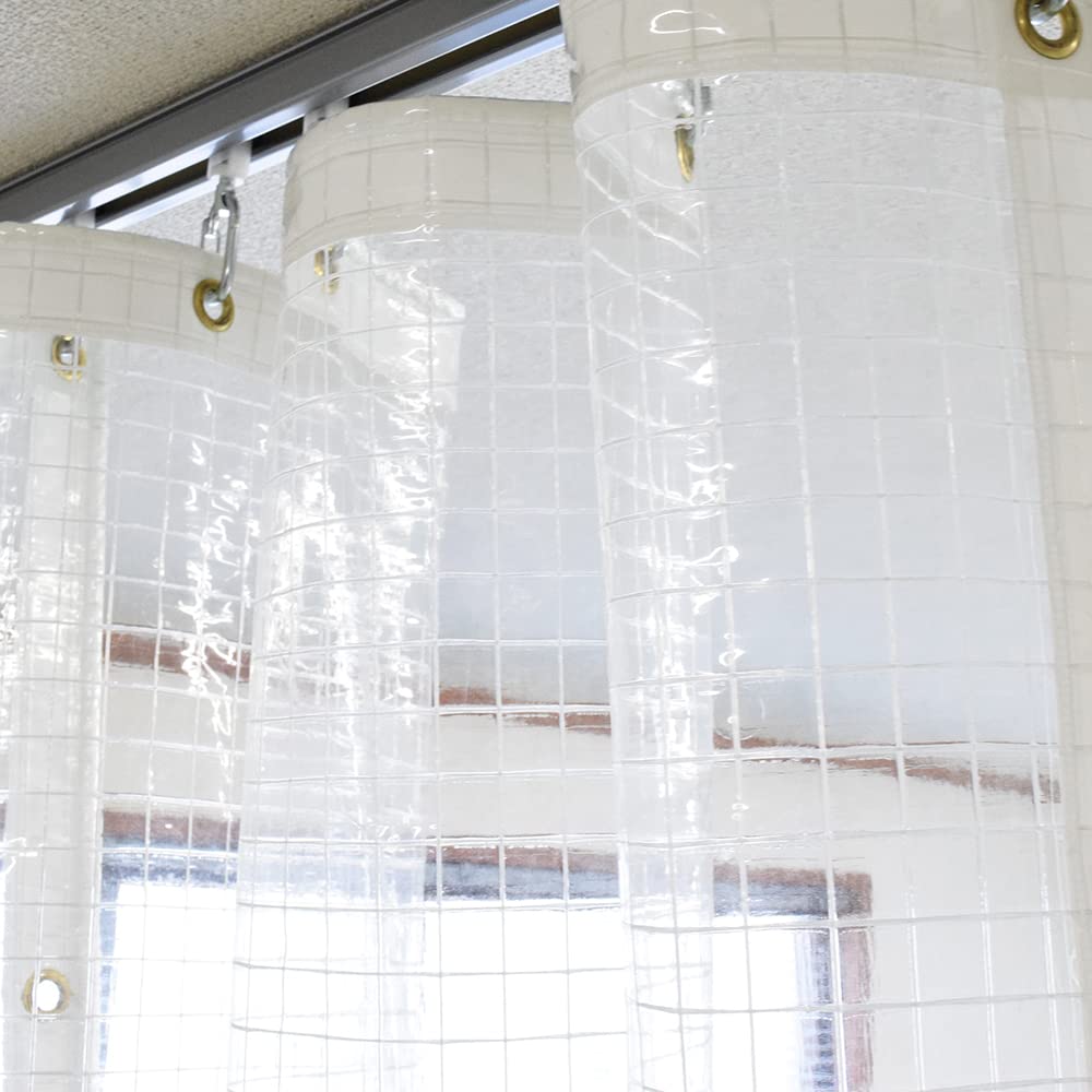 専用　透明ビニールカーテン　0.3㍉　1.9×2.3 2.8×2.3 Amazon.co.jp: 防炎糸入り透明ビニールカーテン0.3mm厚 幅195cm×高さ
