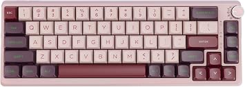 KZZI Mechanical Gaming Keyboard with Color Multimedia Display, Hot Swappable, Gasket Mount RGB, Pre-lubed Stabilizer for Mac/Win Large Purple Pink