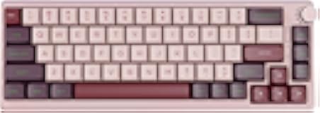 KZZI Mechanical Gaming Keyboard with Color Multimedia Display, Hot Swappable, Gasket Mount RGB, Pre-lubed Stabilizer for Mac/Win (Large Purple Pink)