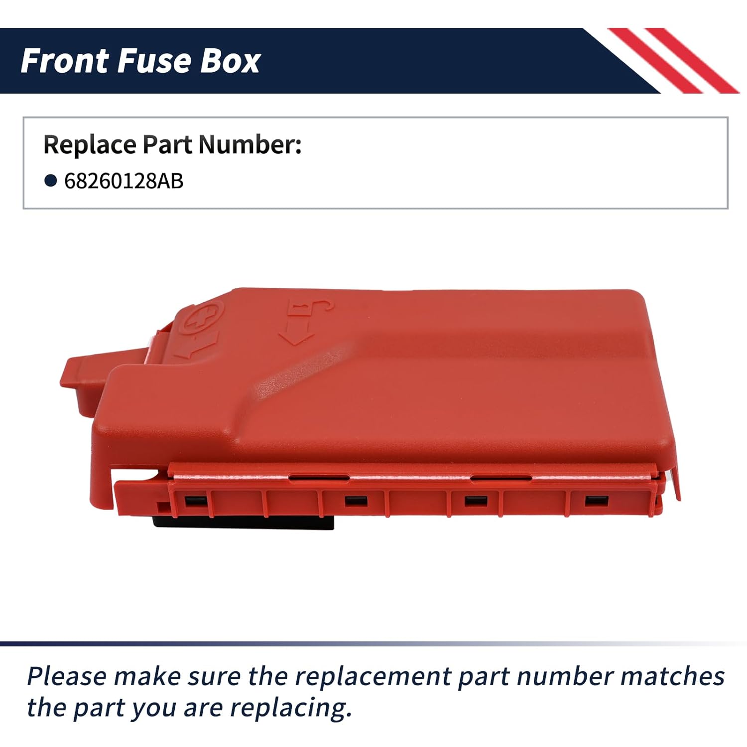 68260128AB Front Fuse Box Compatible with Chrysler Pacifica 2017-2026 / Voyager 2020-2026 | Pre Fuse Relay Block Box