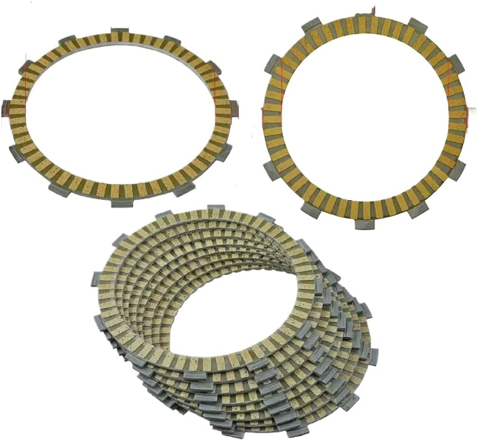 8+1+1 Pcs Motorcycle Fibrous Street Clutch Discs Plates Compatible with GSX1300BK A 08 09 GSX1300R 22 GSX1300R 02 19 22 GSX1300 Universal Fit Aftermarket Replacement Parts