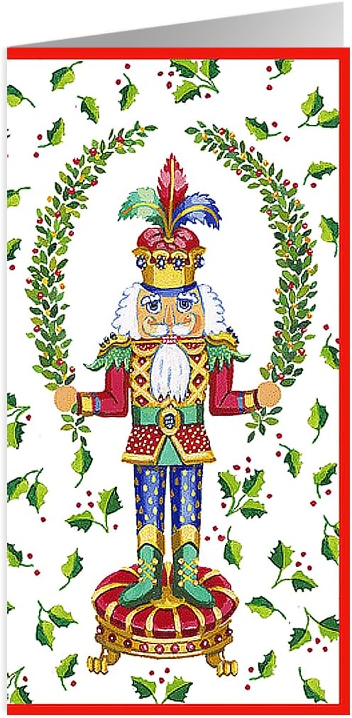 Caspari Christmas Money Holder Cards 4pk - Nutcracker Christmas