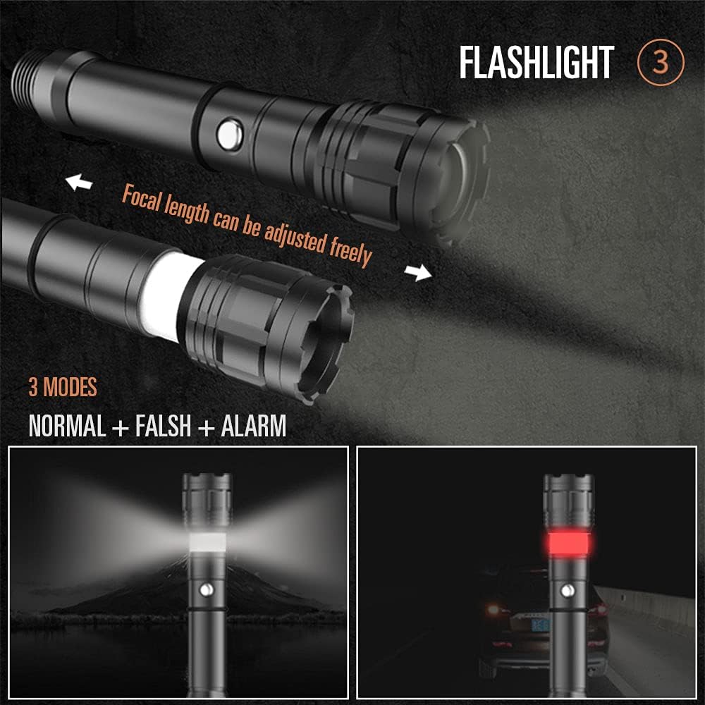 YANTOO Camping Multi-Purpose Tool Kits, Essential Car Rescue Tool Box, Military Folding Shovel, Rescue Kits with Pickaxe, Axe, Compass, Flashlight, etc.