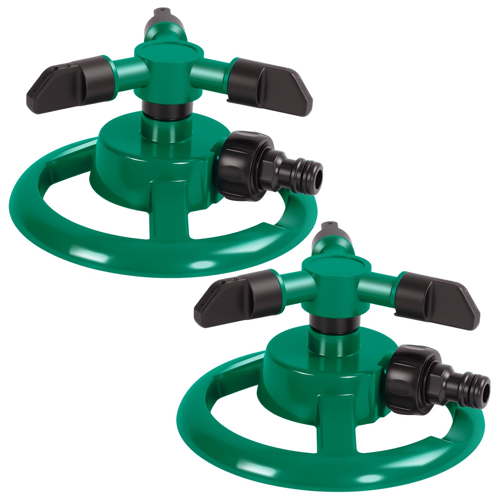 ANOMM 2 PCS Garden Sprinkler, Automatic Lawn Water Sprinklers, Green