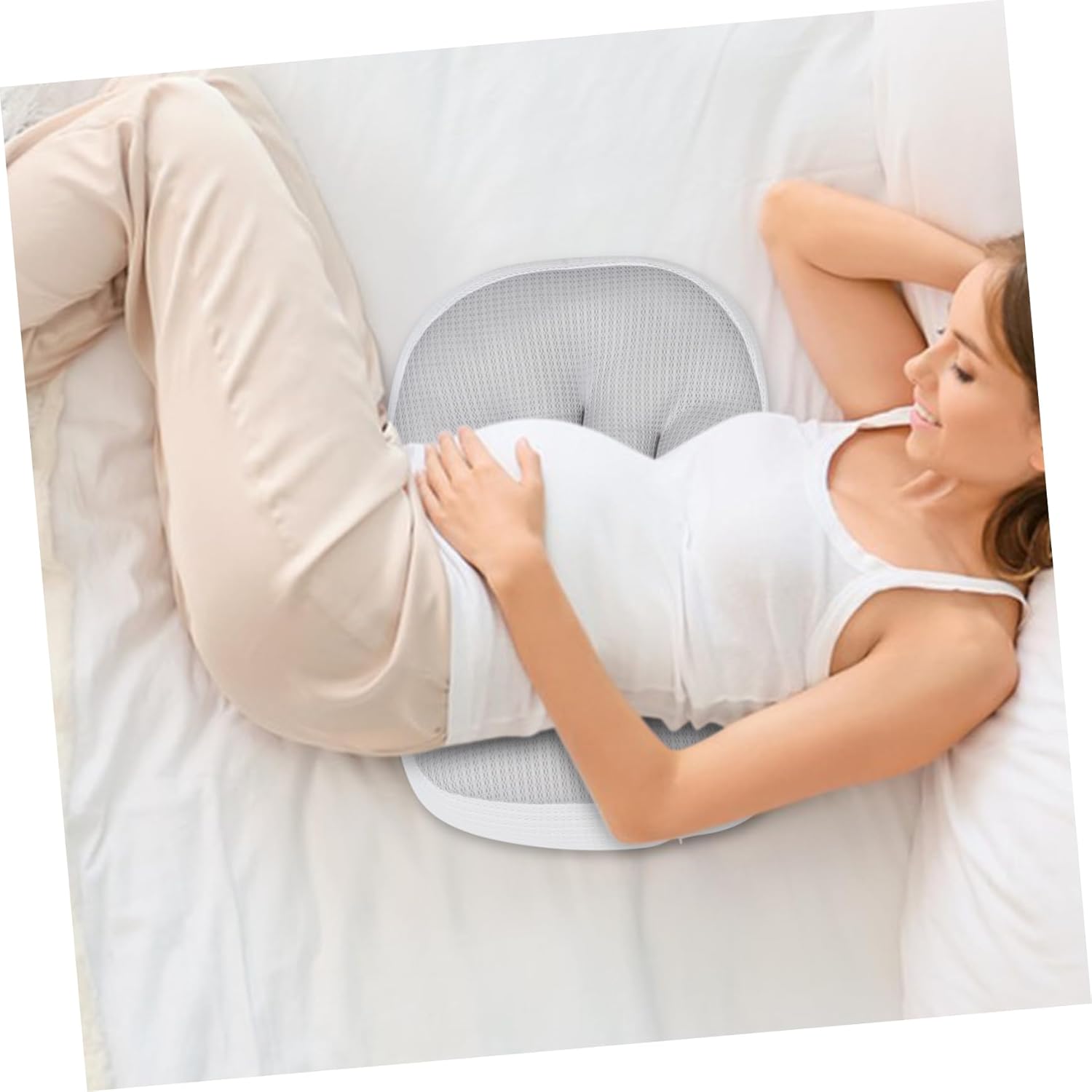 BESTonZON 2Sets Pregnancy Pillow for Versatile Side Sleeping and Lumbar Cushion for Pregnant Women Breathable Design