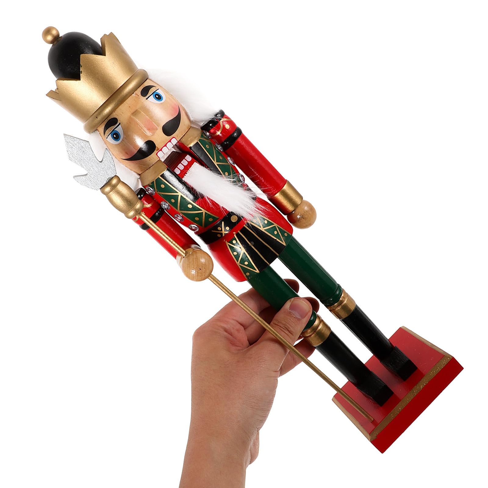 Toyvian Cascanueces de Madera de Dibujos Animados, Soldado Navideño | Artesanía Decorativa, Reutilizable, Figura de Títere, para Mesa, Vitrina, Foto y Obsequio