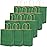 qiqee 32-Packs Deep Green Paper Gift Bags with Handles Bulk 7.6x4.75x10.5 Medium Size Gift Bags Multiple Uses