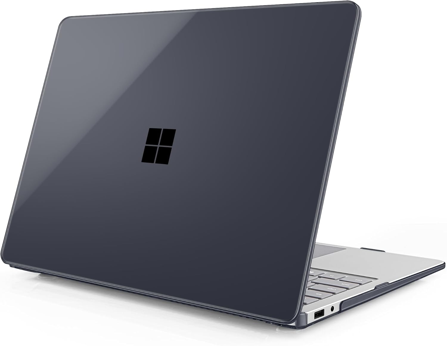 Mektron Clear Case for 2025 Microsoft Surface Laptop Windows 11 Copilot+ PC Surface Laptop 13 Inch Touchscreen Display Cover Fits Model 2095, Crystal Black