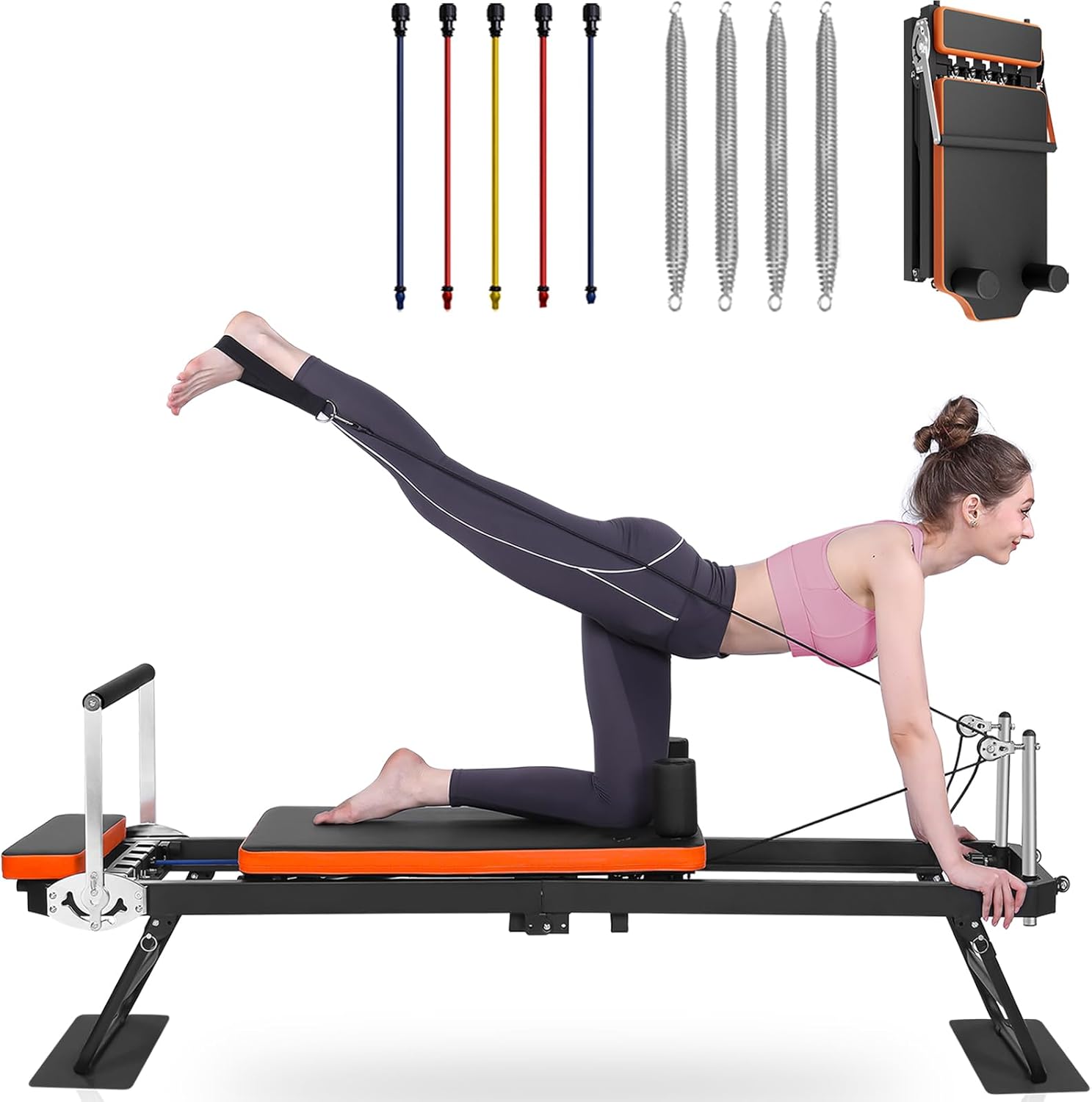 Pilates Reformer,Foldable Pilates Machine for Home Burkina Faso Ubuy