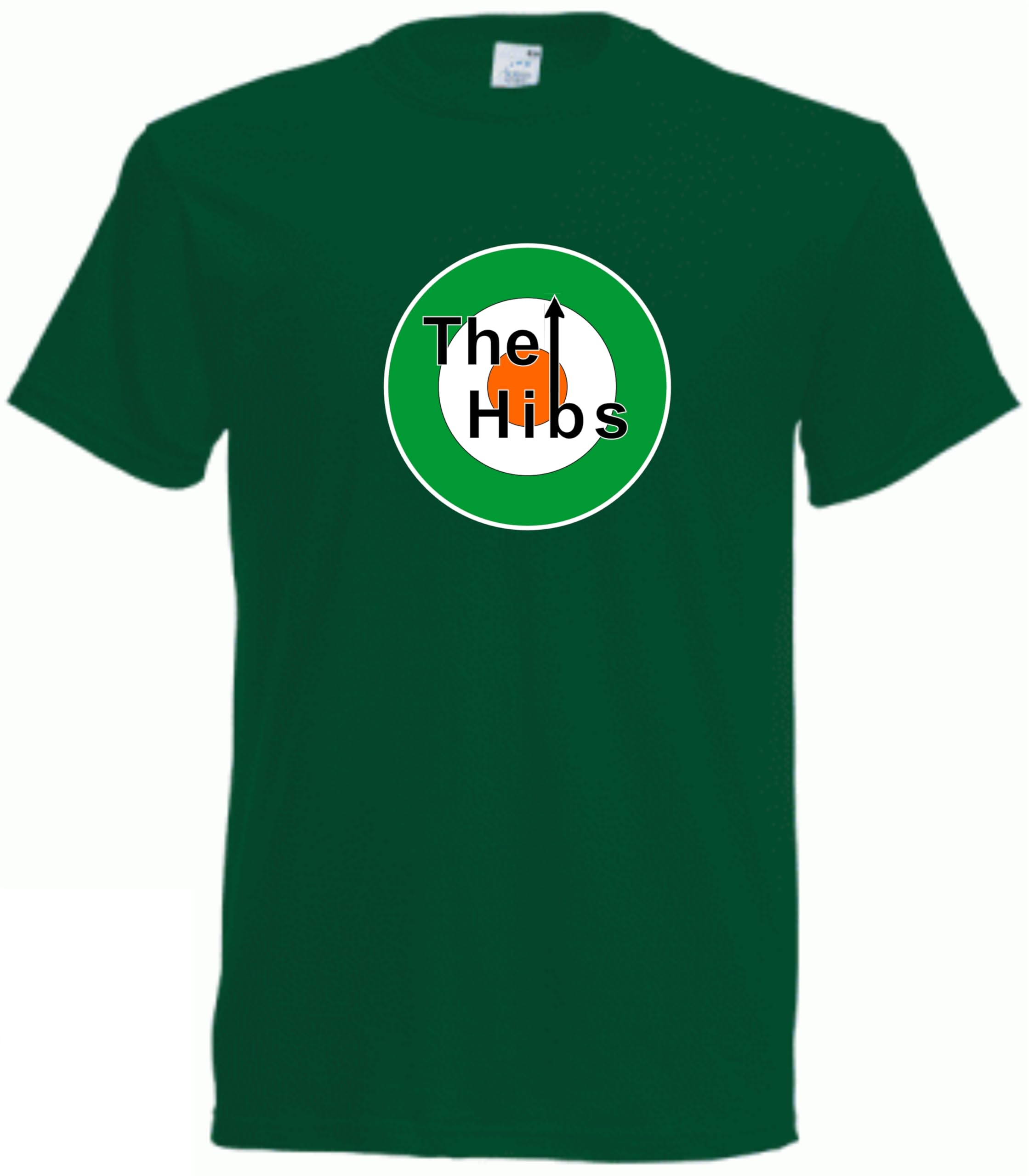 Invicta Screen Printers The Hibs Hibernian Bottle Green Roundel Football T-Shirt Adult Unisex Cotton (UK, Alpha, XL, Regular, Regular, Bottle Green)