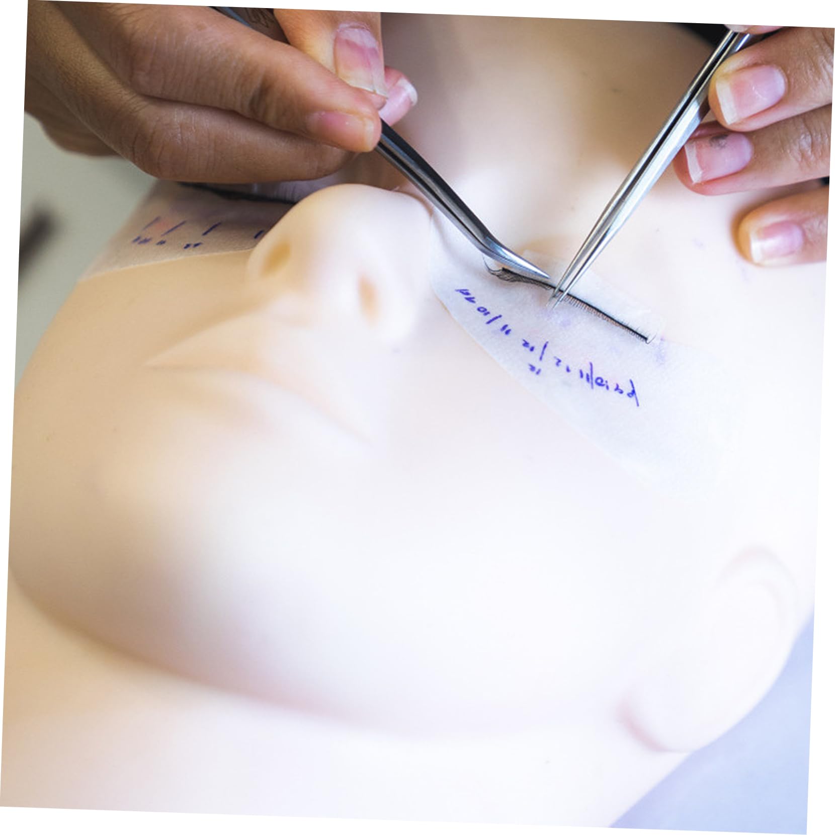 Maniquí De Práctica Para Maquillaje y Extensiones De Pestañas Cabeza De Cosmetología Para Entrenamiento Para Práctica De Maquillaje y Masaje Facial