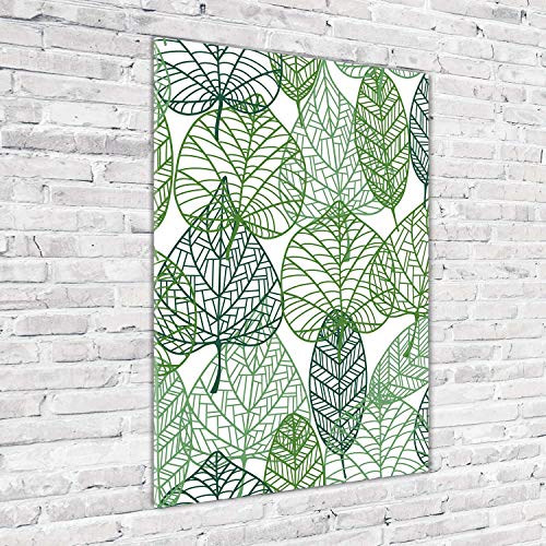 Impression sur verre acrylique Tulup 70x100 cm avec feuilles vertes - 3