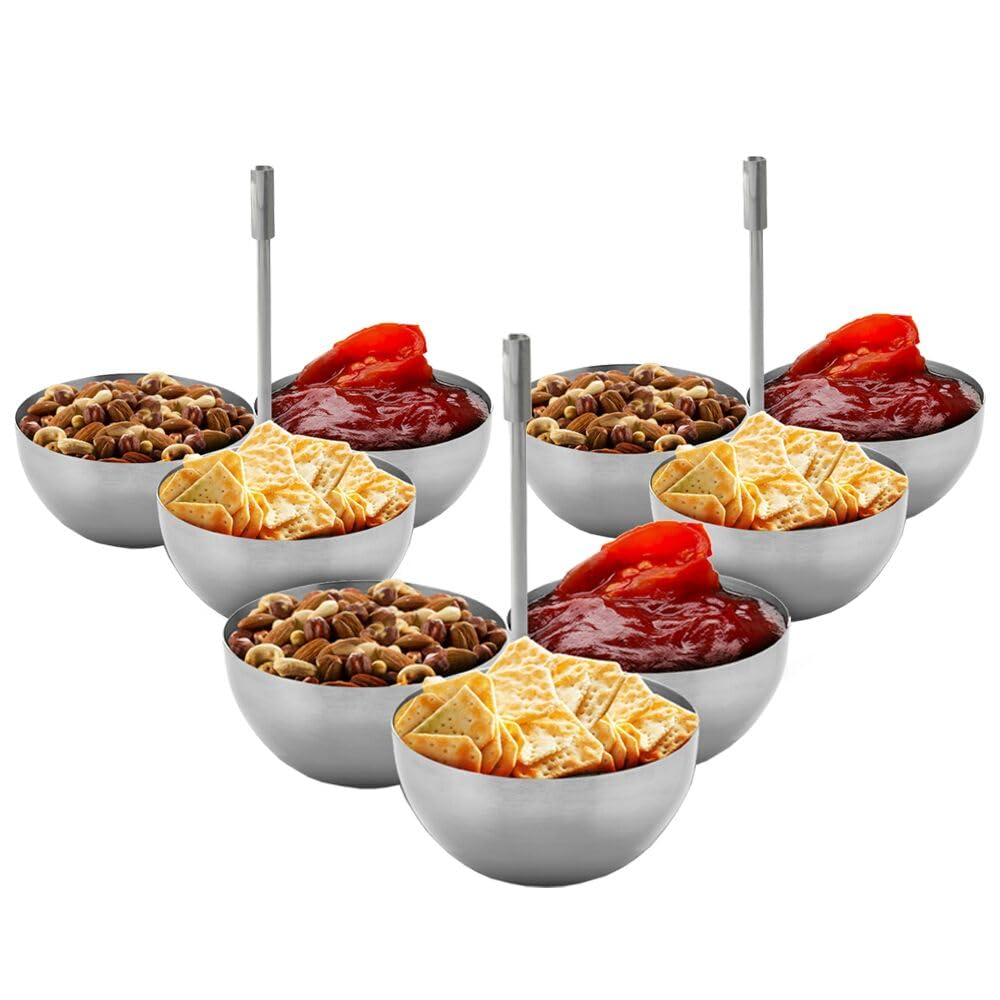 GGM Gastro | RSVA3 | (3 Stück) Snack Schalen 3er Set - Edelstahl