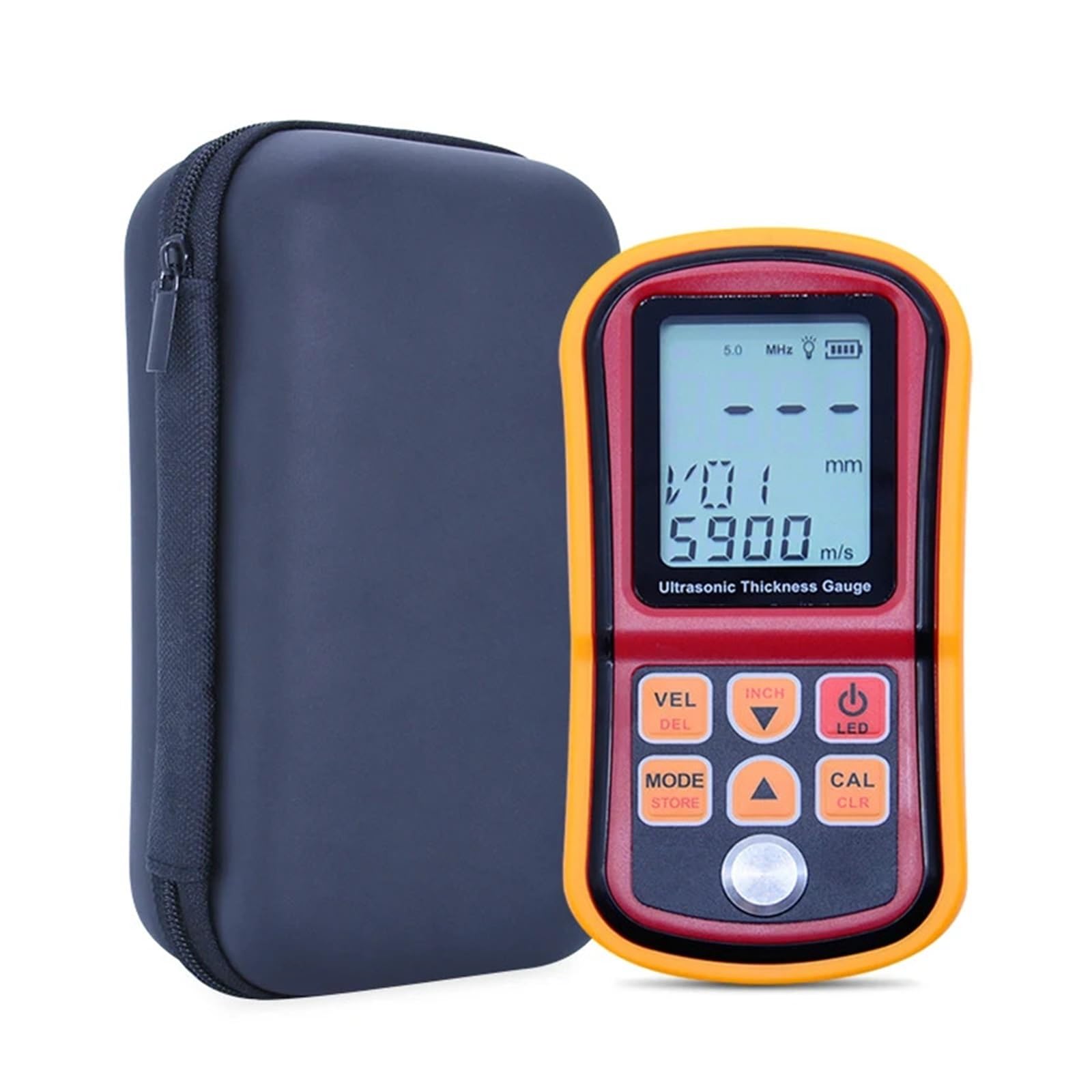 Thickness Gauge Digital Ultrasonic Thickness Gauge Meter for Plastic/Acrylic/s/Metal 1.0-300mm Steel Tester