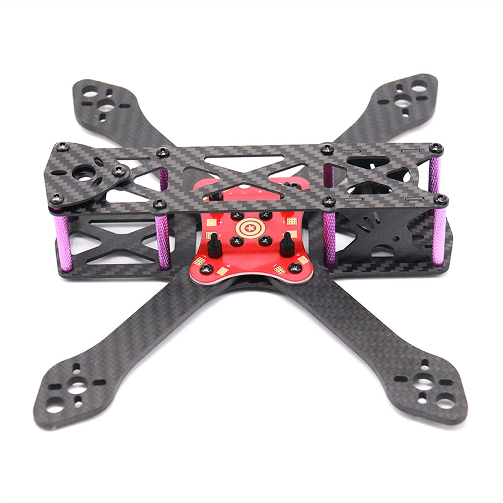 Kit telaio in fibra di carbonio con passo 220mm e braccio da 4mm Racing Drone Quadcopter FPV Martian II Bracci del telaio del quadricottero (Color : Frame Kit)