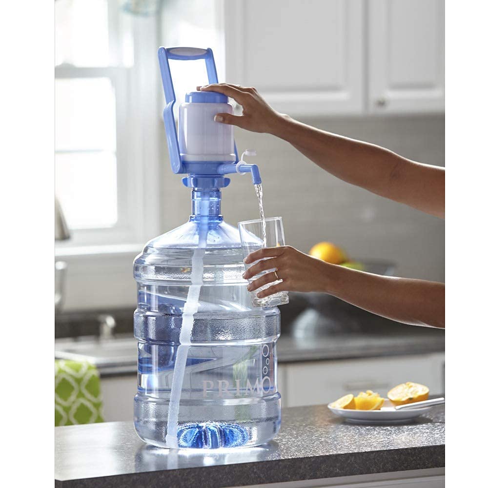 QUALIZA Spout Cap | Portable Manual Water Dispenser | Plastic Manual Hand Press Bottled Pump Water Dispenser, Standard, Multicolour 2