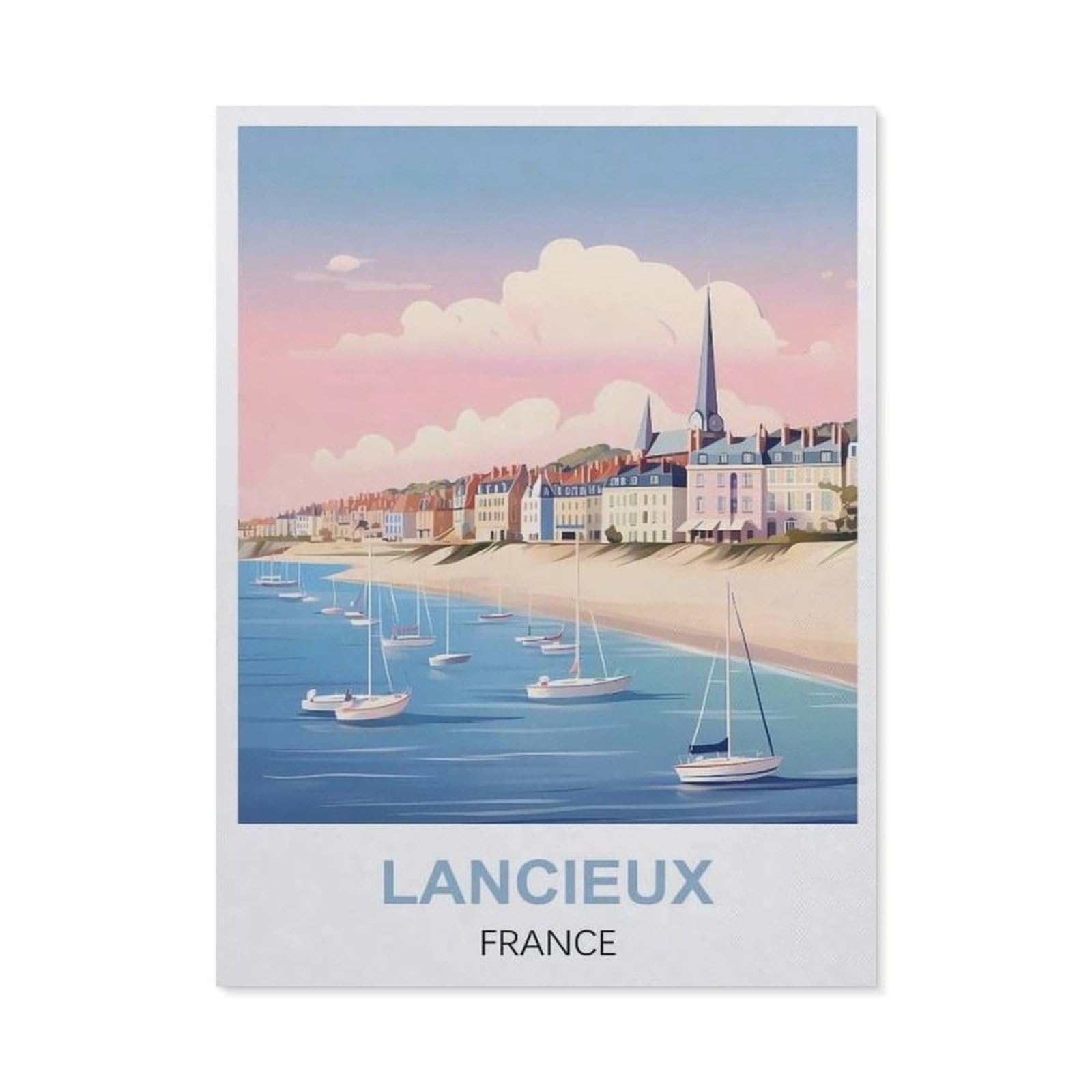 Metal Tin Sign，Lancieux France(20x30cm）