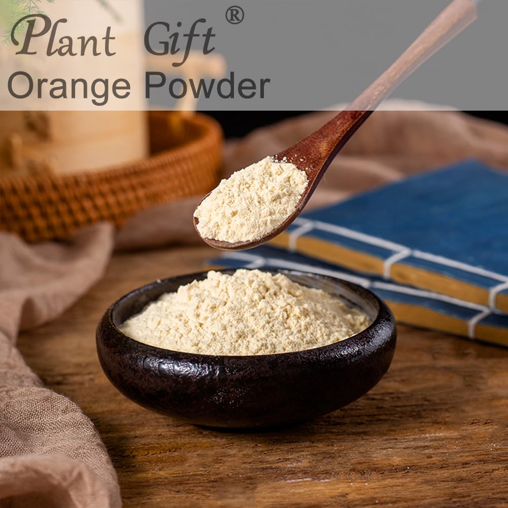 Plant Gift 100% Pure Orange Powder 香橙粉 Polvo dietético natural, batido, bebida, café y horneado para el mejor sabor, libre de OGM 100g