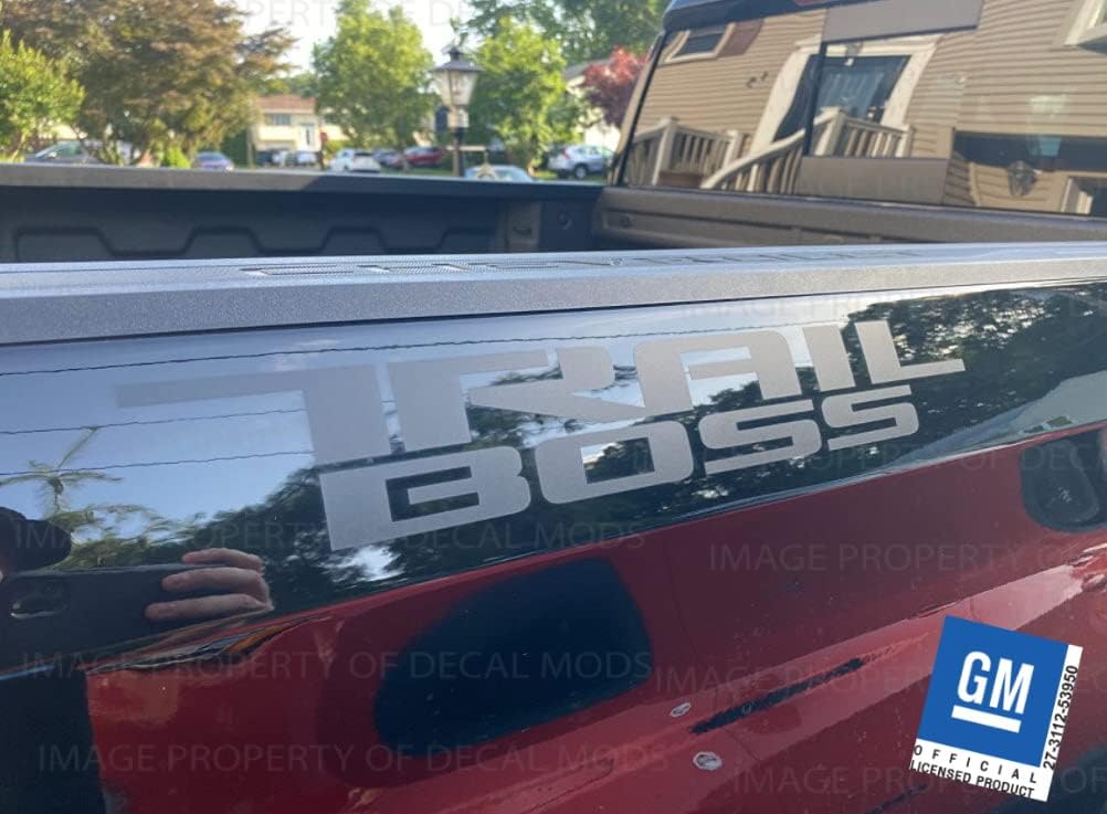 Decal Mods Trail Boss Replacement Decal Sticker for Chevy Silverado die-Cut (2019-2024) Bed Side 1500 2500 HD (Set of 2) Black Matte - CBM