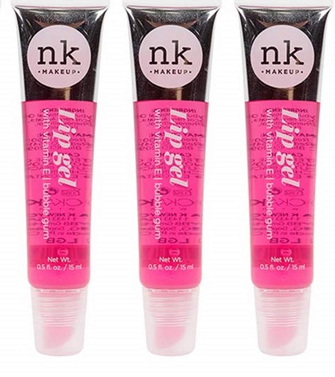 NICKA K NEW YORK LIP GEL - BUBBLE GUM 3 PACK